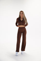 SECOND SKIN ZIP JACKET ELIME BROWN