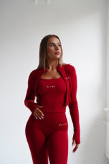 SECOND SKIN ZIP JACKET ELIME RED