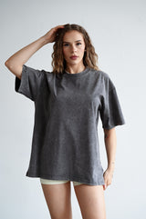 ELIME VIBES WASHED PREMIUM HEAVY OVERSIZE TRIČKO - GREY