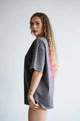 ELIME VIBES WASHED PREMIUM HEAVY OVERSIZE TRIČKO - GREY