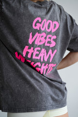 ELIME VIBES WASHED PREMIUM HEAVY OVERSIZE TRIČKO - GREY