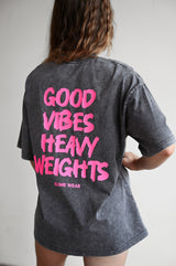 ELIME VIBES WASHED PREMIUM HEAVY OVERSIZE TRIČKO - GREY