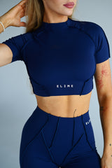 TOP S KRÁTKYM RUKÁVOM PREMIUM SHAPE ELIME NAVY