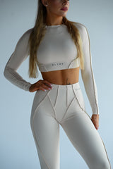 LONG TOP S DLHÝM RUKÁVOM PREMIUM SHAPE ELIME CREAM