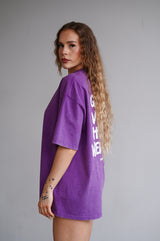 ELIME VIBES WASHED PREMIUM HEAVY OVERSIZE TRIČKO - PURPLE