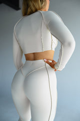 LONG TOP S DLHÝM RUKÁVOM PREMIUM SHAPE ELIME CREAM