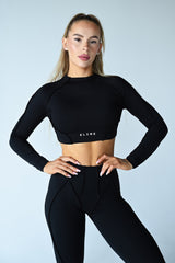 LONG TOP S DLHÝM RUKÁVOM PREMIUM SHAPE ELIME BLACK