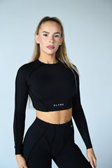 LONG TOP S DLHÝM RUKÁVOM PREMIUM SHAPE ELIME BLACK