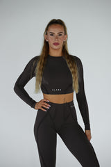 LONG TOP S DLHÝM RUKÁVOM PREMIUM SHAPE ELIME ANTRACIT