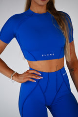 TOP S KRÁTKYM RUKÁVOM PREMIUM SHAPE ELIME KING BLUE