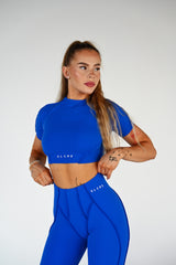 TOP S KRÁTKYM RUKÁVOM PREMIUM SHAPE ELIME KING BLUE