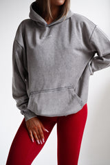 HOODIE ELIME WASHED PREMIUM HEAVY OVERSIZE - GREY