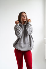 HOODIE ELIME WASHED PREMIUM HEAVY OVERSIZE - GREY