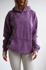 HOODIE ELIME WASHED PREMIUM HEAVY OVERSIZE - PURPLE