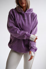 HOODIE ELIME WASHED PREMIUM HEAVY OVERSIZE - PURPLE