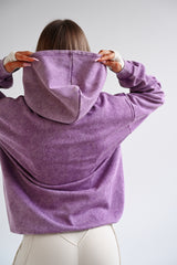 HOODIE ELIME WASHED PREMIUM HEAVY OVERSIZE - PURPLE