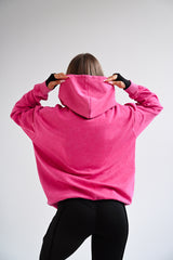 HOODIE ELIME WASHED PREMIUM HEAVY OVERSIZE - PINK