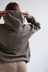 HOODIE ELIME WASHED PREMIUM HEAVY OVERSIZE - GREEN