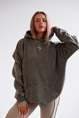 HOODIE ELIME WASHED PREMIUM HEAVY OVERSIZE - GREEN