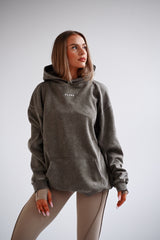 HOODIE ELIME WASHED PREMIUM HEAVY OVERSIZE - GREEN