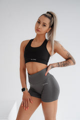 ŠORTKY ELIME SCRUNCH PUSH-UP SEAMLESS TMAVOSIVÉ