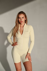 OVERAL SCULPT ZIP  ELIME CREAM