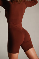 OVERAL SCULPT ZIP ELIME BROWN