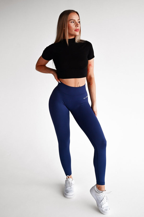 BEZŠVOVÉ LEGÍNY ELIME WAIST-RUNIQUE - NAVY