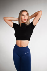 BEZŠVOVÉ LEGÍNY ELIME WAIST-RUNIQUE - NAVY