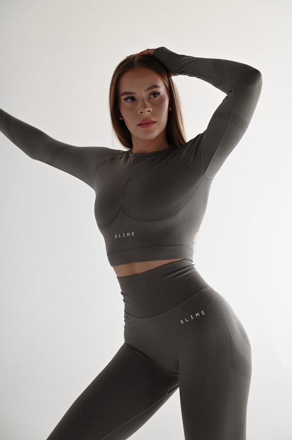 BEZŠVOVÝ TOP ELIME ULTIMATE DARK GREY