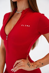 OVERAL SHORT SLEEVE ELIME RED