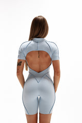 OVERAL PREMIUM SHAPE ELIME SHORT ZIP SKY BLUE