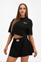 CROP TOP ELIME BLOOM - BLACK