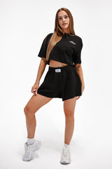CROP TOP ELIME BLOOM - BLACK