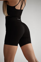 ŠORTKY FLEX RIBBED SEAMLESS BLACK
