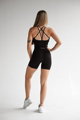 ŠORTKY FLEX RIBBED SEAMLESS BLACK