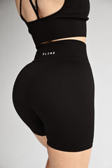 ŠORTKY FLEX RIBBED SEAMLESS BLACK