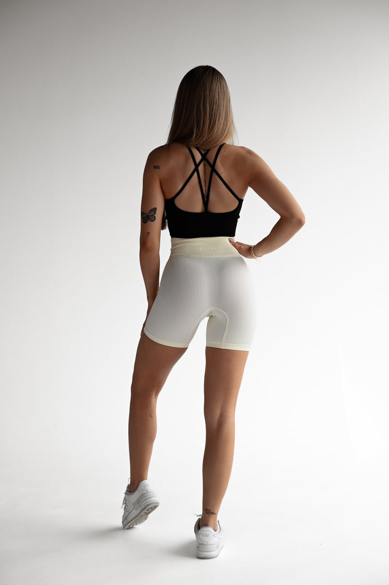 ŠORTKY FLEX RIBBED SEAMLESS CREAM