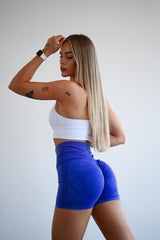 BEZŠVOVÉ ŠORTKY EVOLVE ELIME - SCRUNCH WASHED ROYAL BLUE