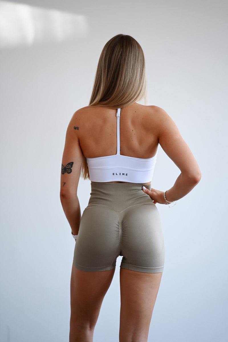 ŠORTKY ELIME SCRUNCH PUSH-UP SEAMLESS TAUPE