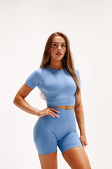 TOP S KRÁTKYM RUKÁVOM ELIME ULTIMATE SKY BLUE