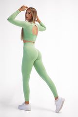 BEZŠVOVÉ LEGÍNY ELIME ULTIMATE SHAPES MATCHA