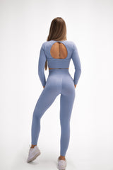 BEZŠVOVÉ LEGÍNY ELIME ULTIMATE SHAPES CLOUD BLUE