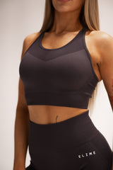 ŠPORTOVÁ PODPRSENKA ELIME ULTIMATE SHAPES DARK GREY