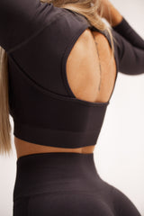 BEZŠVOVÝ TOP ELIME ULTIMATE SHAPES DARK GREY