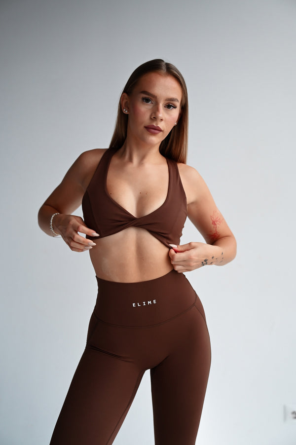 ŠPORTOVÁ PODPRSENKA ELIME TWIST ESSENCE - BROWN