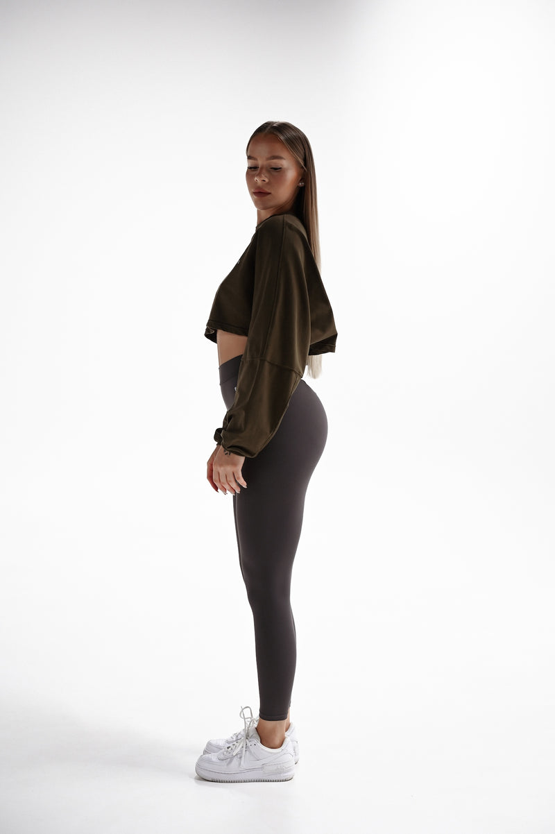 LEGÍNY ELIME MOMENTUM - V-SCRUNCH DARK GREY