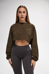 ELIME WIDE CROP-TOP KHAKI
