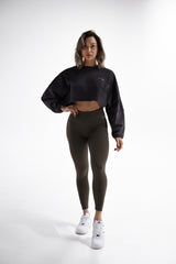 ELIME WIDE CROP-TOP DARK GREY