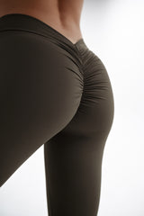 LEGÍNY ELIME MOMENTUM - V-SCRUNCH KHAKI